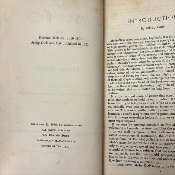 Vintage Moby Dick By Herman Melville, 1956, Paperback - Picture 7 of 7